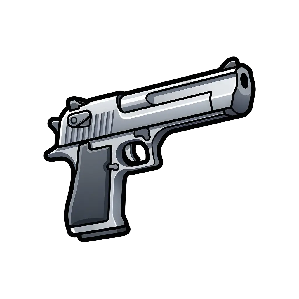 Stylized pistol illustration
